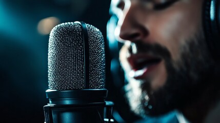 singer with microphone