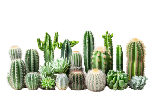 Variety of cactus plants