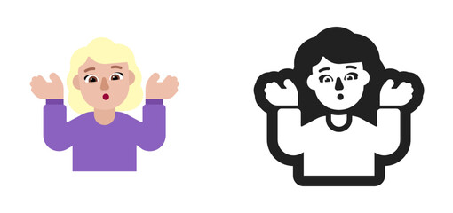 Woman Shrugging Emoji (Blonde)
