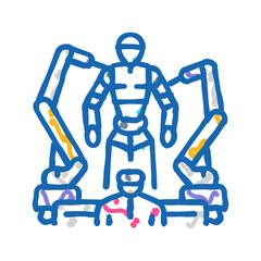 cybernetics cyberpunk icon doodle illustration