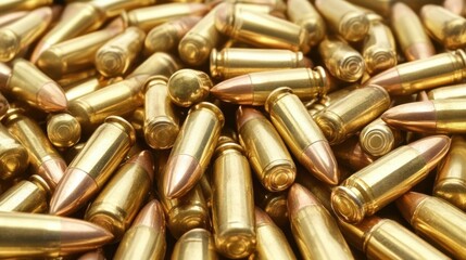 Ammunition cartridges close up