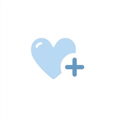 Obraz premium Azure Heart Augmentation: Symbolizing Affection and Positive Additions to Well-being