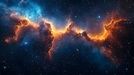 Fototapeta premium Colorful cosmic nebulae, vibrant space formations.