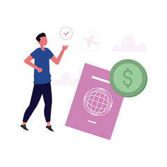 Travel cost  Vector illustration which can easily modify or edit