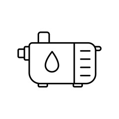 Energy efficient water supply icon with editable stroke for eco-friendly plumbing and smart pump systems