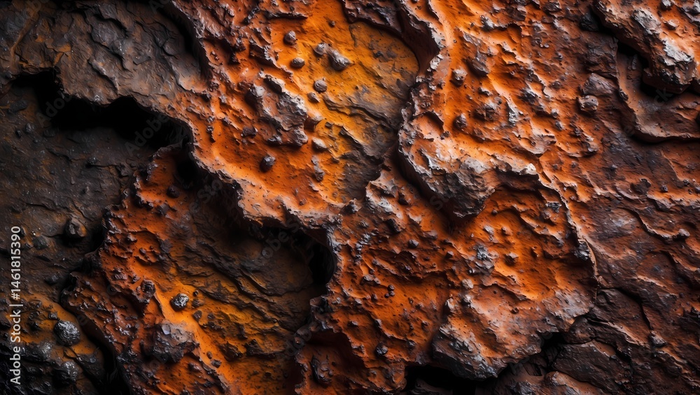 Poster texture of weathered bark with rough and uneven surface