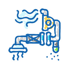 exhaust system ventilation icon doodle illustration