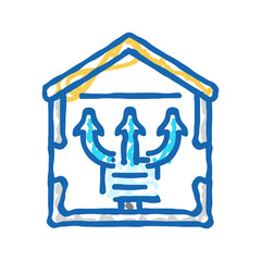 supply air ventilation icon doodle illustration