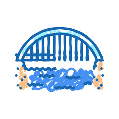 bowstring bridge icon doodle illustration