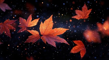 Autumn Leaf with Sparkle