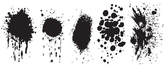 Abstract Black Ink Splatter Textures HighResolution