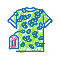 renewable fibers sustainable fashion icon doodle illustration