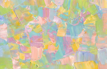 Textured abstract background of oil paint brush strokes texture for painting wallpaper, multicolor pattern, art print.