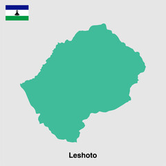 leshoto country map vector on transparent background
