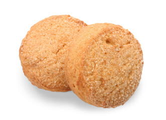 Sweet cookies on white background