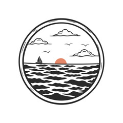 Sunset over Ocean icon