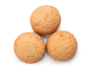 Sweet cookies on white background