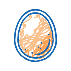 eggs allergen free product food icon doodle illustration