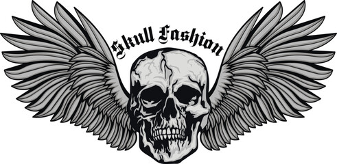 gothic sign with skull, grunge vintage design t shirts
