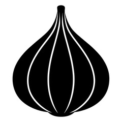 Garlic Silhouette Vector Illustration Design