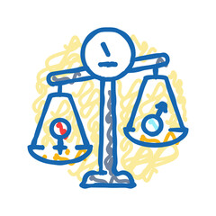 hormonal imbalance obesity overweight icon doodle illustration