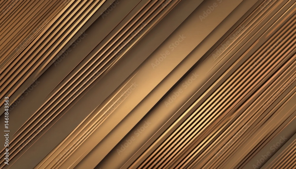 Aufkleber Abstract Diagonal Golden Lines Pattern for Modern Background with Geometric Texture and Decorative Stripes