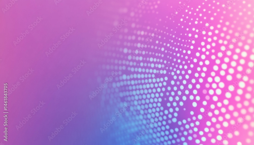 Aufkleber Abstract Dotted Pattern on Purple and Pink Gradient Background with Soft Lighting and Subtle Curves