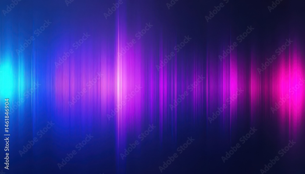 Aufkleber Abstract Glowing Light Waves with Blue Purple Gradient and Dynamic Visual Elements on Dark Background for Modern Creative Design