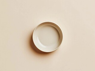 Empty Beige Bowl
