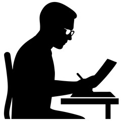 vector of man busy in work.