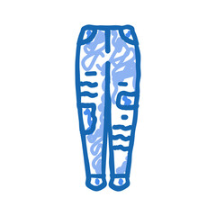 distressed jeans diy fashion handmade icon doodle illustration