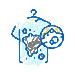 stain removal dry cleaning icon doodle illustration