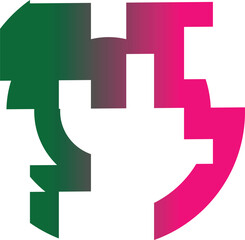 Fototapeta premium Design for Logo Icon T-shirt M letter