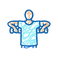 arnold press arm fitness exercise icon doodle illustration