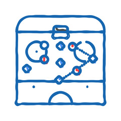 power play ice hockey sport game icon doodle illustration