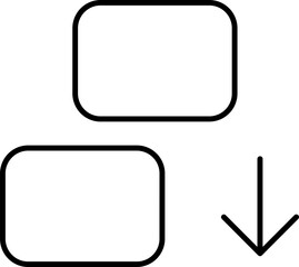 Append Clip  In Outline Icon