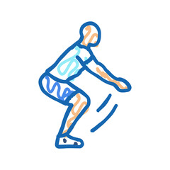 box jumps fitness exercise leg icon doodle illustration