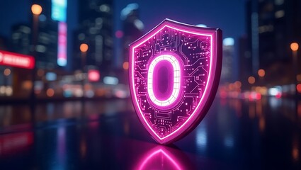 New York City's illuminated skyline at night presents a vibrant business icon with a web design feel