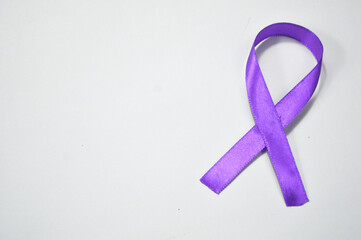 Purple ribbon for Pancreatic Cancer, world Alzheimer, epilepsy, lupus and domestic violence day...