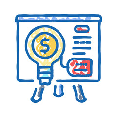 pitch technical sales engineer icon doodle illustration