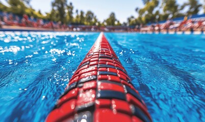Swimming lane divider in a pool