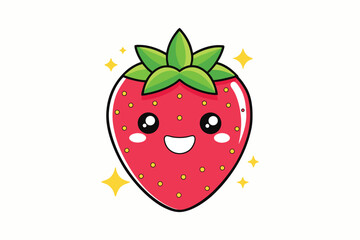  cute strawberry colorful Vector