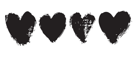 Abstract Black Brush Stroke Vectors for Texture Art