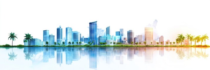 3d vector luanda angola downtown skyline 