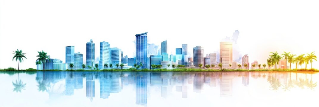 3d vector luanda angola downtown skyline 