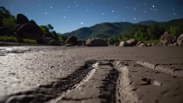 Nurturing Mudstone in Riverine Floodplain Time-Lapse