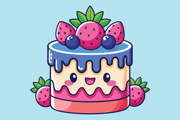  cute cake colorful Vector