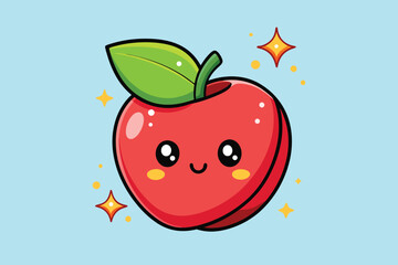  cute apple colorful Vector