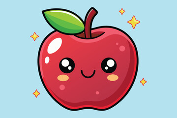  cute apple colorful Vector