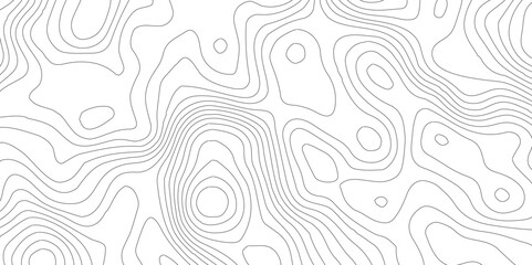 Fototapeta premium Vector contour topographic map background.Modern design with White background with topographic wavy pattern design.Luxury black abstract line art.